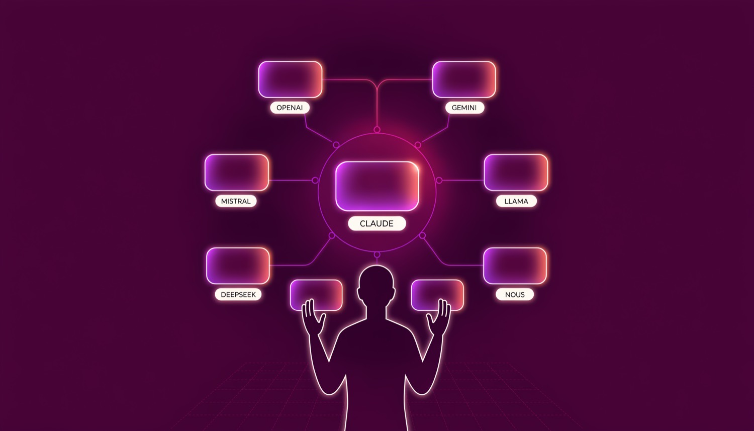 Claude at the center of the AI toolkit you'll command — OpenAI, Gemini, Llama, Mistral, DeepSeek and more